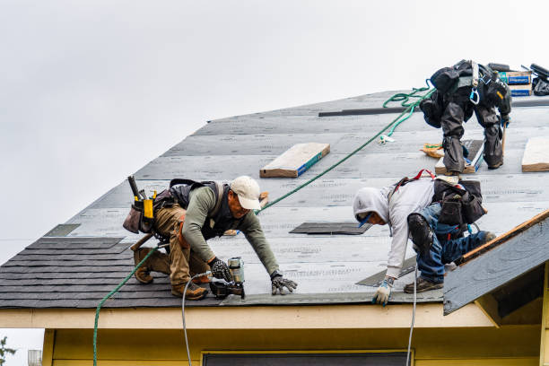 Professional Gutter Installation technician working in Hamilton, OH